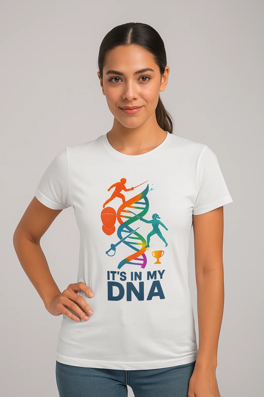 T-shirt Escrime Femme « It’s in my DNA »