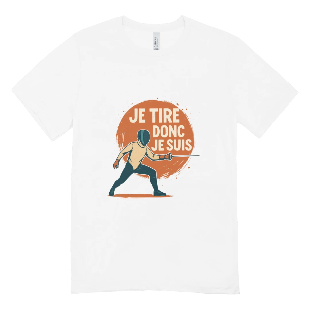 T-shirt Escrime « Je Tire Donc Je Suis » 🗡️