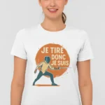T-shirt Escrime Femme « Je Tire Donc Je Suis » 🗡️