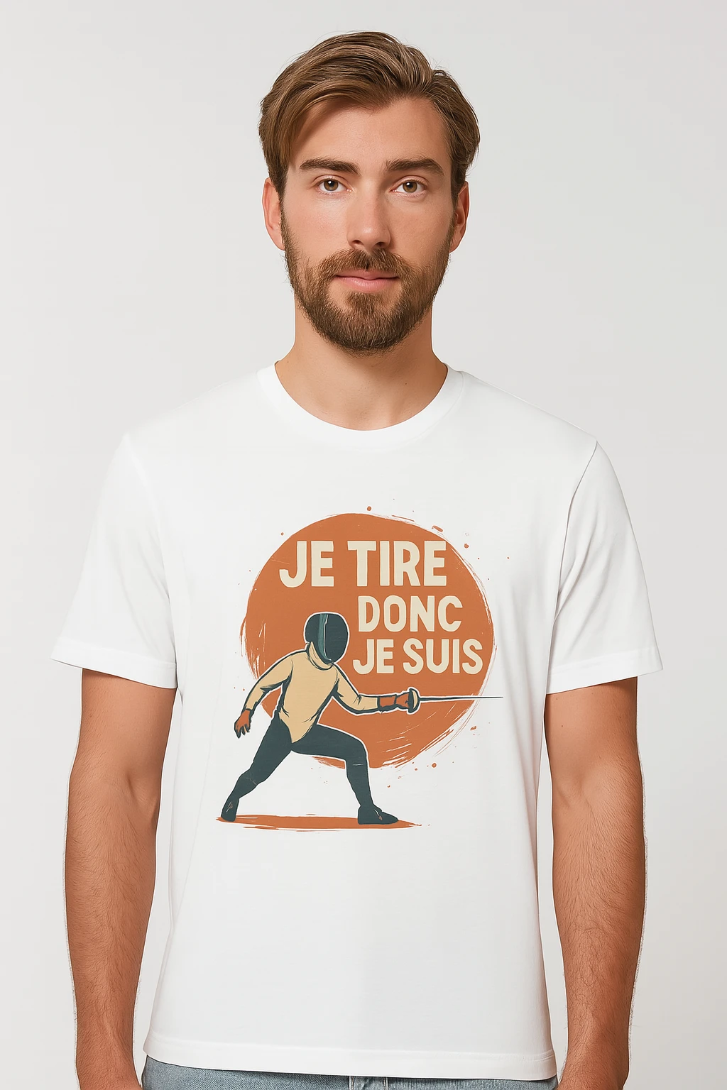 T-shirt Escrime Homme « Je Tire Donc Je Suis » 🗡️