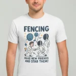 T-shirt Escrime Homme « Make New Friends and Stab Them »
