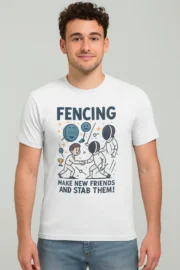 T-shirt Escrime Homme « Make New Friends and Stab Them »