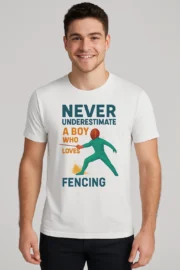 T-shirt Escrime Homme « Never Underestimate a Boy Who Loves Fencing »