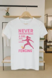 T-shirt Escrime Femme « Never Underestimate a Girl Who Loves Fencing »