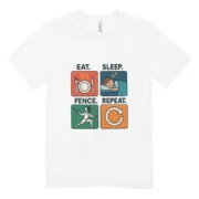 T-shirt Escrime « Eat Sleep Fence Repeat »
