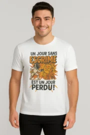 T-shirt Escrime Homme « Un jour sans escrime est un jour perdu »