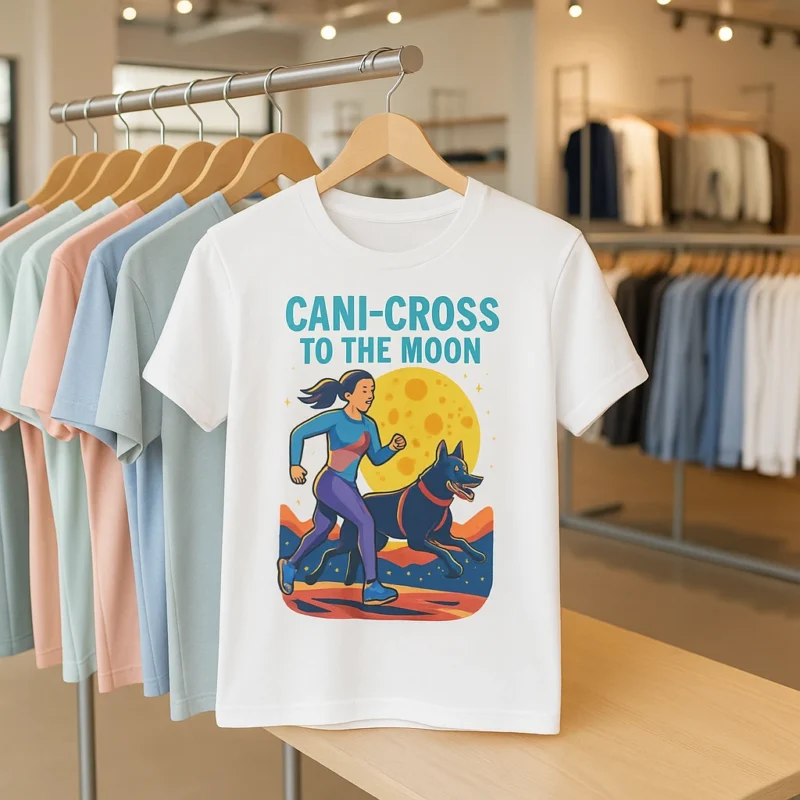 T-shirt Canicross « Cani-Cross to the Moon »