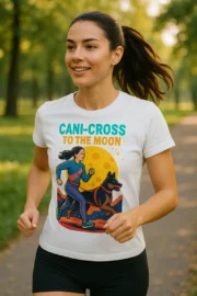 T-shirt Canicross Femme « Cani-Cross to the Moon »