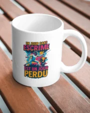 mug escrime un jour sans escrime est un jour perdu illustration escrimeur