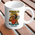 mug motivation tennis croyez en vous en tout temps illustration championne tennis